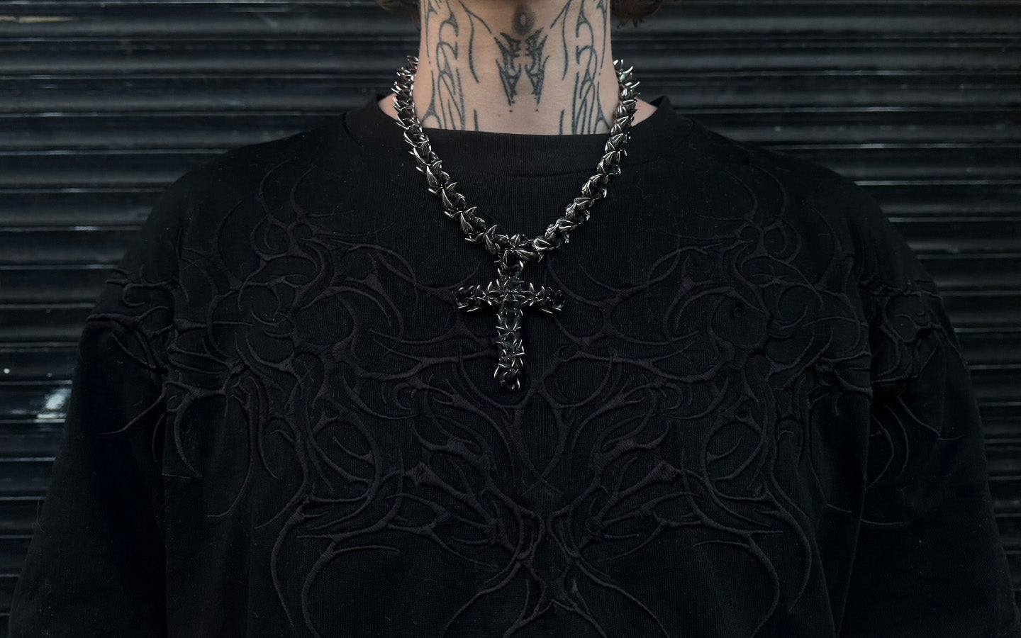 Infinity Necklace Large Cross