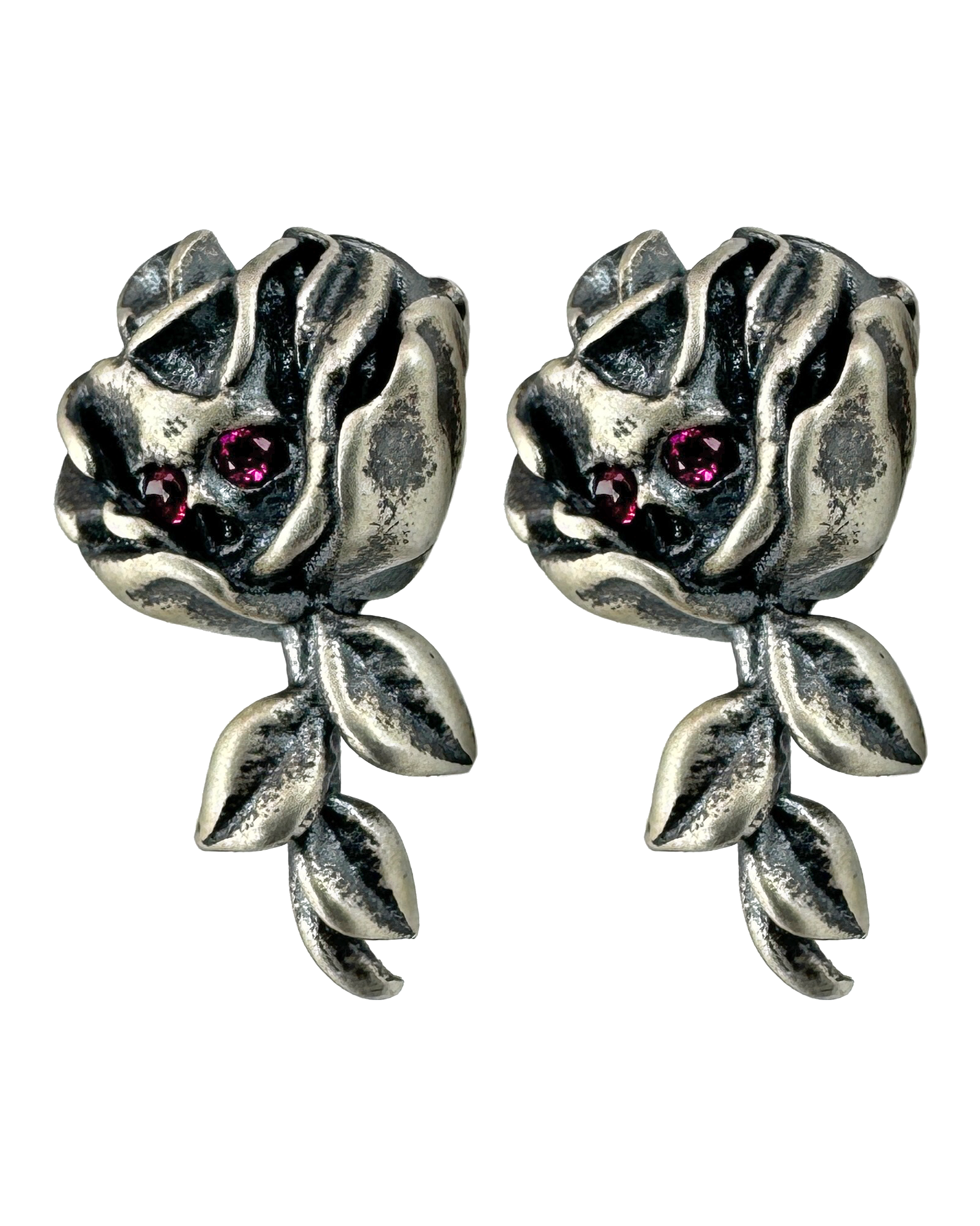 Skull Rose Earrings